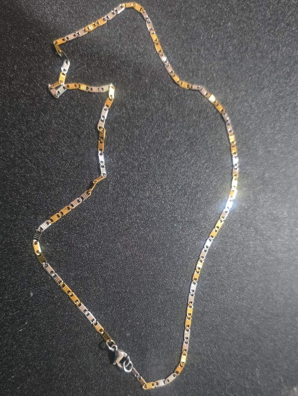 Two-Tone Gold & Silver Women's 18 Inch Chain Necklace